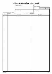 Zápis o průběhu ošetření