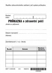 Průkazka o zdravotní péči