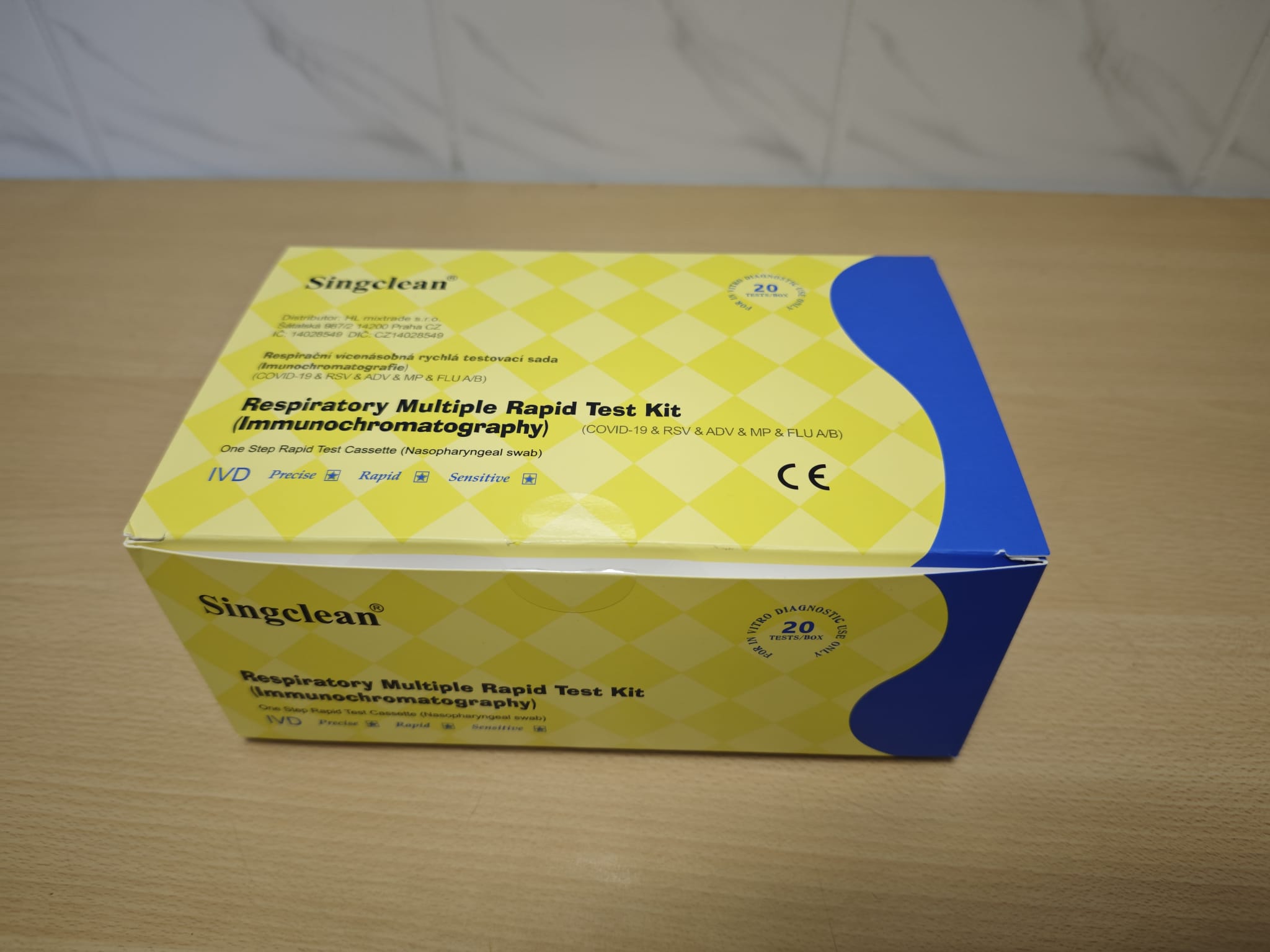 Singclean 6v1 SARS-CoV-2, chřipka A/B, RSV, Adenovirus, Mycoplasma Pneumoniae